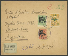 BULGARIA: 12/NO/1947 Sofia - Argentina, Registered Airmail Cover With Nice 3-color Postage, Arrival Backstamp Of Buenos  - Sonstige & Ohne Zuordnung