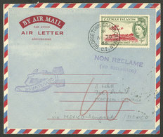 CAYMAN ISLANDS: Aerogram Sent From Georgetown To Canada (via Mexico) On 30/AP/1966 And Returned To The Sender Who Lived  - Caimán (Islas)