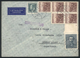 CZECHOSLOVAKIA: 1/OC/1938 Praha - Argentina, Airmail Cover Sent By Air France With Nice Postage Of 17.50Kc., With Buenos - Altri & Non Classificati