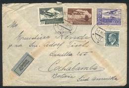 CZECHOSLOVAKIA: 2/MAR/1939 Brno - Bolivia: Air Mail Cover Franked With 17.50K (including Sc.C16a, 10K Ultramarine), Very - Andere & Zonder Classificatie