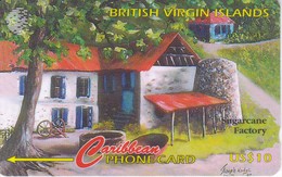 TARJETA DE BRITISH VIRGIN ISLANDS DE SUGARCANE FACTORY  193CBVJ (LETRAS ESPAÑOL) - Islas Virgenes