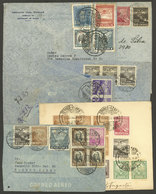 CHILE: 6 Airmail Covers Used Between 1934 And 1939, VF Quality! - Chile