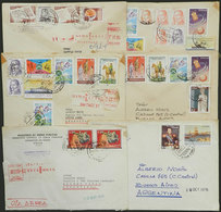 CHILE: 6 Covers Sent To Argentina Between 1975 And 1979 With Nice Postages! - Cile