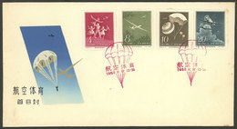 CHINA: Yv.1177/1180, 1958 Air Sports, Set Of 4 Values On FDC Cover, VF Quality! - Sonstige & Ohne Zuordnung