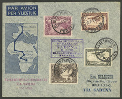 BELGIAN CONGO: 23/NO/1935 Elisabethville - Brussels, SABENA First Flight, Cover With Special Cachet And Nice Franking, V - Otros & Sin Clasificación
