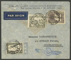 BELGIAN CONGO: 30/OC/1936 Elisabethville - Stanleyville, SABENA First Flight, Cover With Arrival Backstamp, Very Nice! - Otros & Sin Clasificación