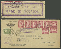 ECUADOR: 28/AP/1933 Guayaquil - Argentina, Registered Airmail Cover With Attractive Franking Of 8.50S. (it Weighed 43 Gr - Ecuador