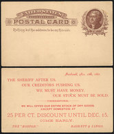 UNITED STATES: 1c. Postal Card With Interesting Advertisement Printed On Reverse, VF Quality! - Sonstige & Ohne Zuordnung
