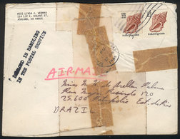 UNITED STATES: POSTAL ACCIDENT: Cover Sent From Ashland (OH) To Brazil In JUN/1985, With Various Damages (tears And Crea - Otros & Sin Clasificación