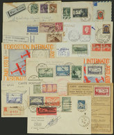 FRANCE: 1926 To 1951, 14 Covers And Cards, Most Flown In Special Flights Of Aeronautic Congresses Or Air Races, Some Ver - Otros & Sin Clasificación