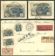 FRANCE: 15/OC/1929 Paris - Madagascar, First Flight, Registered Cover With Good Postage Of 13.50Fr. Including 2 Examples - Otros & Sin Clasificación