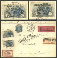 FRANCE: 15/OC/1929 Paris - Madagascar, First Flight, Registered Cover With Good Postage Of 13.50Fr. Including 2 Examples - Other & Unclassified