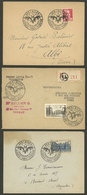 FRANCE: 3 Covers With Special Postmarks Of 1947, Topic BATS, Very Attractive! - Otros & Sin Clasificación