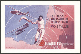 FRANCE: Biarritz (Basque Coast), Year 1936, Aeronautics Tourism & Postal Fortnight, Excellent Quality! - Sonstige & Ohne Zuordnung