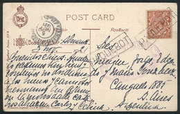 GREAT BRITAIN: PC With View Of "Chacra Pinhieiro, Rio Vermelho, Bahia, Brasil" Sent To Argentina From The Ship "ALMANZOR - Other & Unclassified