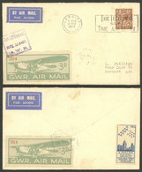 GREAT BRITAIN: 15/MAY/1933 Cardiff - Plymouth - Newport, Airmail Cover With Cinderellas Of 3p. Of The G.W.R. On Front An - Sonstige & Ohne Zuordnung