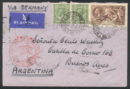GREAT BRITAIN: Airmail Cover Sent To Buenos Aires On 29/DE/1937 By Germany DLH, VF Quality! - Sonstige & Ohne Zuordnung
