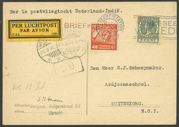 NETHERLANDS: 11/SE/1928 Amsterdam - Netherlands Indies, Card Sent To Buitenzorg, With Arrival Of 25/SE, VF Quality! - Otros & Sin Clasificación