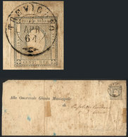 ITALY: Folded Cover Of A Printed Matter Franked With Sardinia Newspaper Stamp Sc.P2, Sent From Treviglio To Crema On 5/A - Sin Clasificación