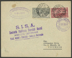 ITALY: 1/AP/1926 Torino - Trieste, First Light, Cover Of VF Quality With Arrival Backstamps! - Non Classificati