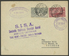 ITALY: 1/AP/1926 Torino - Trieste, First Light, Cover Of VF Quality With Arrival Backstamps! - Ohne Zuordnung