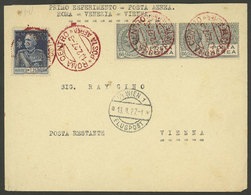 ITALY: 13/FE/1927 Roma - Wien, Experimental Flight, Cover Of VF Quality With Arrival Marks On Front And Back! - Non Classificati