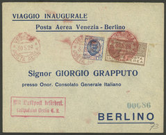 ITALY: 30/MAY/1928 Venezia - Berlin, First Flight, With Arrival Backstamp, VF Quality! - Ohne Zuordnung