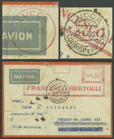 ITALY: 12/JUN/1934 Lucca - Argentina, Airmail Cover With Meter Postage Of 9.50L. With ERROR In The Date (it Says 21/6/34 - Ohne Zuordnung
