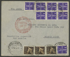 ITALY: 10/MAY/1935 Milano - Argentina By Germany DLH, Airmail Cover With Nice Postage Of 9.50L., Very Attractive! - Sin Clasificación