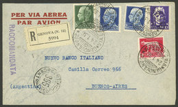 ITALY: 24/JA/1936 Genova - Argentina, Registered Airmail Cover Franked With 17.75L., Very Fine Quality! - Non Classificati