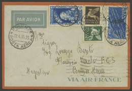 ITALY: 22/AP/1936 Firenze - Argentina By Air France, Airmail Cover Franked With 8.75L, On Back Transit Mark Of Marseille - Non Classificati