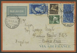 ITALY: 22/AP/1936 Firenze - Argentina By Air France, Airmail Cover Franked With 8.75L, On Back Transit Mark Of Marseille - Unclassified