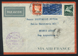 ITALY: Airmail Cover Sent From Torino To Buenos Aires On 15/MAY/1936 Franked With 8.75L., VF Quality! - Non Classificati