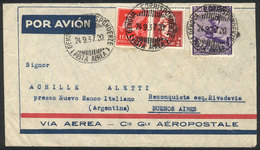 ITALY: 24/SE/1937 Genova - Argentina, Airmail Cover Franked With 13L., Sent Via France (C.G.A.), With Buenos Aires Arriv - Sin Clasificación