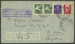 ITALY: 14/AP/1938 Firenze - Argentina, Airmail Cover Franked With 13L., Very Nice! - Ohne Zuordnung