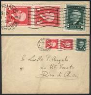 ITALY: Cover Sent From Torino To Riva Di Chieri On 4/FE/1944, Franked With REVENUE Stamps Of 10c. + 20c. Pair, With Pen  - Unclassified