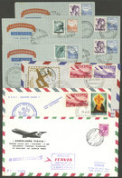 ITALY: 8 Covers Or Aerograms Of 1967/69, All First Flights Or Special Flights, VF Quality! - Unclassified