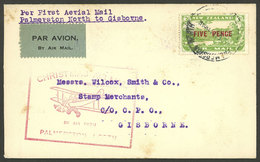 NEW ZEALAND: 24/DE/1931 Palmerston North - Gisborne, First Flight, Cover With Arrival Backstamp, Very Nice! - Sonstige & Ohne Zuordnung