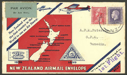 NEW ZEALAND: 24/DE/1931 Timaru - Dunedin, First Flight, Cover With Arrival Backstamp, Very Nice! - Otros & Sin Clasificación