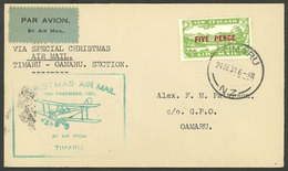 NEW ZEALAND: 24/DE/1931 Timaru - Oamaru, First Flight, Cover With Arrival Backstamp, Very Nice! - Otros & Sin Clasificación