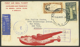 NEW ZEALAND: 24/DE/1931 Auckland - San Francisco, First Flight, Cover With Arrival Backstamp, Very Nice! - Andere & Zonder Classificatie