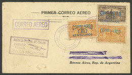 PANAMA: 8/OC/1929 Colón - Argentina, First Flight, Arrival Backstamp Of Buenos Aires 14/OC, VF - Panamá