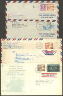PANAMA - CANAL: 4 Airmail Covers Sent To Argentina (3) And USA Between 1957 And 1961, Very Nice! - Panama