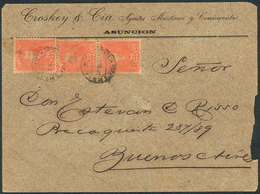 PARAGUAY: Front Of Cover Franked With 60c., Sent From Asunción (Estafeta Puerto Nº3) To Buenos Aires On 31/JA/1897, Very - Paraguay