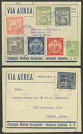 PARAGUAY: 22/MAY And 26/JUN/1930, 2 Covers Flown By Aeroposta Argentina S.A. From Asunción To Buenos Aires, VF Quality! - Paraguay