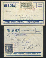 PARAGUAY: 2 Airmail Covers Sent From Asunción To Argentina In 1933 And 1938 By Aeroposta Argentina S.A., Very Nice! - Paraguay