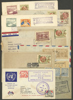 PARAGUAY: 9 FIRST FLIGHT Covers Of Years 1956 To 1962, Very Nice Group! - Paraguay