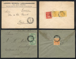 PERU: 2 Covers Sent To France And Germany In 1899 And 1902 Franked With 22c. Rates, VF Quality! - Perú