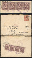 PERU: Cover Sent From England To Callao With Insufficient Postage, It Received Postage Due Stamps On Back For 8c. (Sc.J5 - Pérou