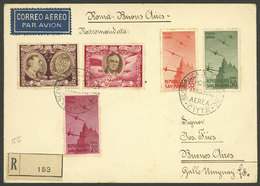 SAN MARINO: Registered Airmail Cover Sent To Buenos Aires On 11/NO/1947, Handsome Multicolor Postage Of 175L., With Tran - Altri & Non Classificati